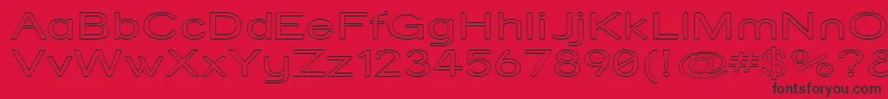 フォントStrvarox – 赤い背景に黒い文字