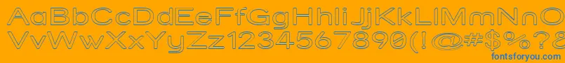 Fonte Strvarox – fontes azuis em um fundo laranja