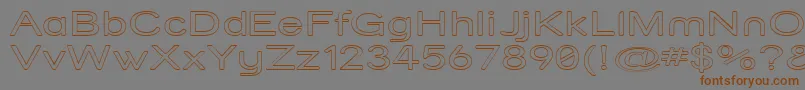 Fonte Strvarox – fontes marrons em um fundo cinza