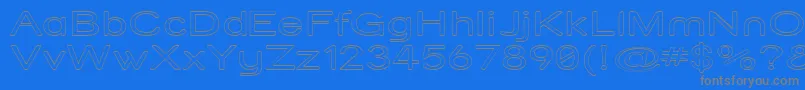 Strvarox Font – Gray Fonts on Blue Background