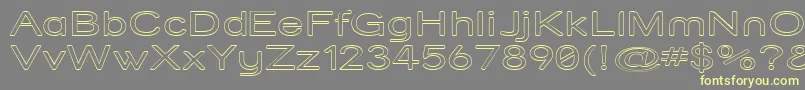 Strvarox-Schriftart – Gelbe Schriften auf grauem Hintergrund