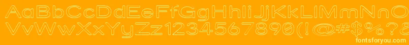 Czcionka Strvarox – żółte czcionki na pomarańczowym tle