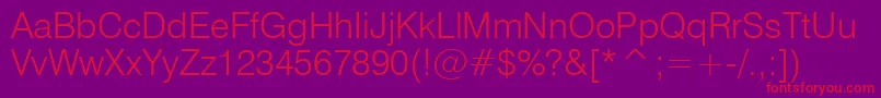 Swz721l Font – Red Fonts on Purple Background