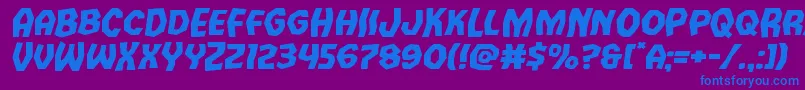 Vampirebrideexpandital Font – Blue Fonts on Purple Background