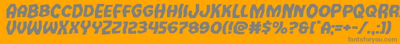 Vampirebrideexpandital Font – Gray Fonts on Orange Background