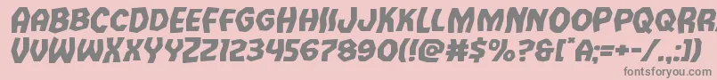 Vampirebrideexpandital-Schriftart – Graue Schriften auf rosa Hintergrund
