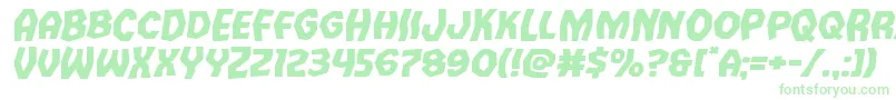 Vampirebrideexpandital Font – Green Fonts on White Background