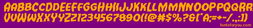 Vampirebrideexpandital Font – Orange Fonts on Purple Background