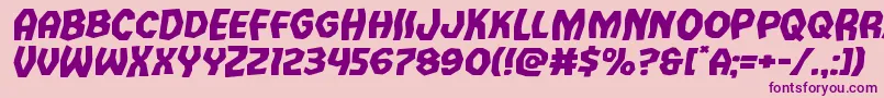 Vampirebrideexpandital Font – Purple Fonts on Pink Background