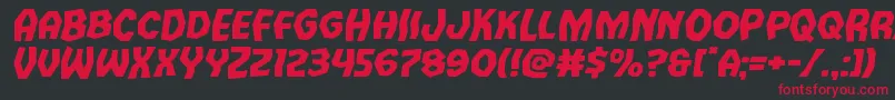 Vampirebrideexpandital Font – Red Fonts on Black Background