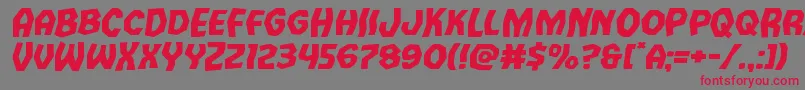 Vampirebrideexpandital Font – Red Fonts on Gray Background