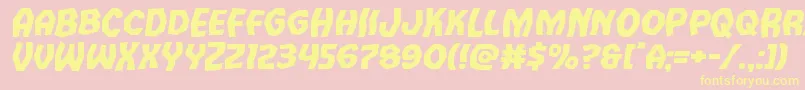 Vampirebrideexpandital Font – Yellow Fonts on Pink Background