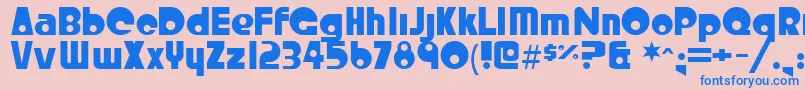 Crystalr Font – Blue Fonts on Pink Background