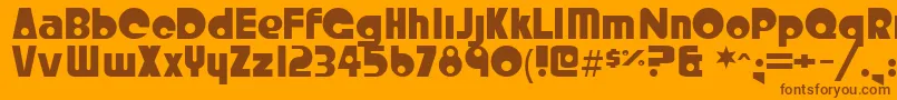 Crystalr Font – Brown Fonts on Orange Background