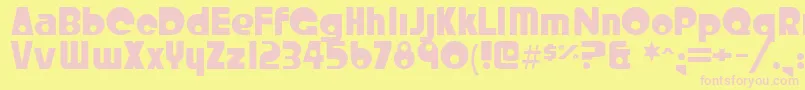 Crystalr Font – Pink Fonts on Yellow Background