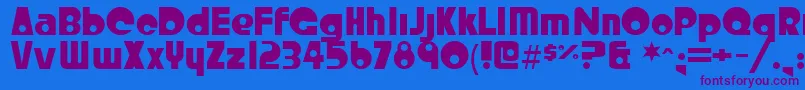 Crystalr Font – Purple Fonts on Blue Background