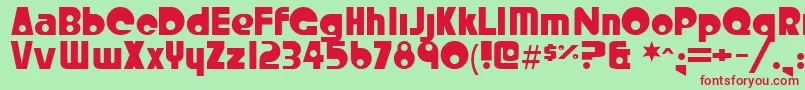 Crystalr Font – Red Fonts on Green Background