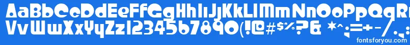 フォントCrystalr – 青い背景に白い文字