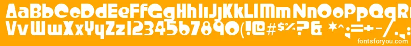 Crystalr Font – White Fonts on Orange Background