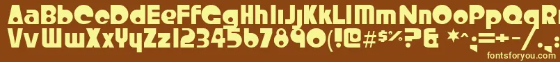 Crystalr Font – Yellow Fonts on Brown Background