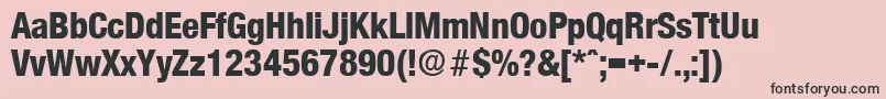 OlnovaExtraboldcond Font – Black Fonts on Pink Background