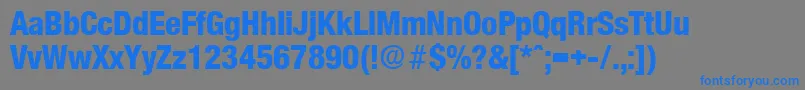 OlnovaExtraboldcond Font – Blue Fonts on Gray Background