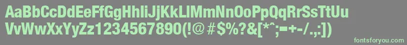 フォントOlnovaExtraboldcond – 灰色の背景に緑のフォント