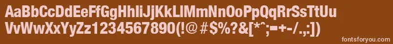 Шрифт OlnovaExtraboldcond – розовые шрифты на коричневом фоне