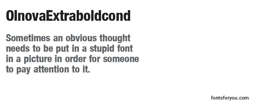 Review of the OlnovaExtraboldcond Font