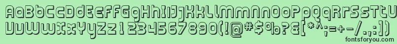 Sfplasmaticashaded Font – Black Fonts on Green Background