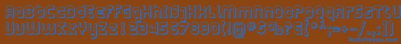 Sfplasmaticashaded Font – Blue Fonts on Brown Background