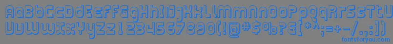 Sfplasmaticashaded Font – Blue Fonts on Gray Background