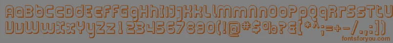 Sfplasmaticashaded Font – Brown Fonts on Gray Background