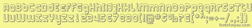 Sfplasmaticashaded Font – Gray Fonts on Yellow Background