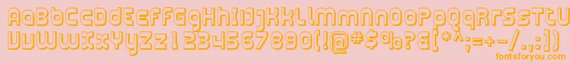 Sfplasmaticashaded Font – Orange Fonts on Pink Background