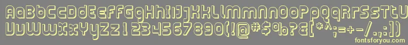 Sfplasmaticashaded Font – Yellow Fonts on Gray Background