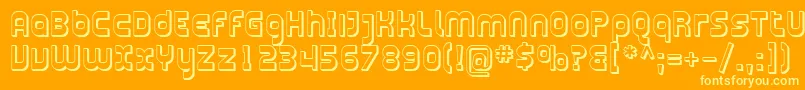 Sfplasmaticashaded Font – Yellow Fonts on Orange Background