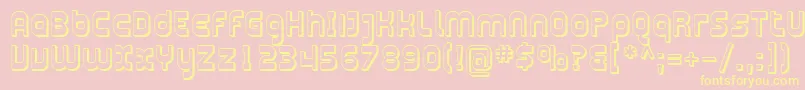 Sfplasmaticashaded Font – Yellow Fonts on Pink Background