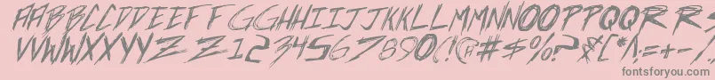 IncubusItalic-Schriftart – Graue Schriften auf rosa Hintergrund