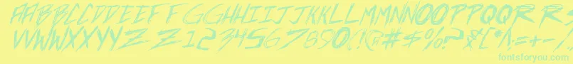 fuente IncubusItalic – Fuentes Verdes Sobre Fondo Amarillo