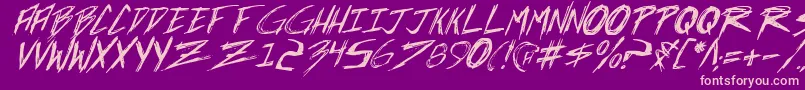 IncubusItalic Font – Pink Fonts on Purple Background