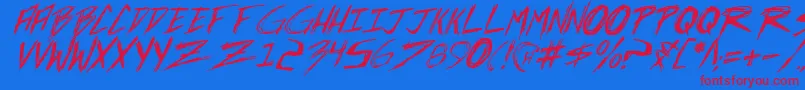 Шрифт IncubusItalic – красные шрифты на синем фоне