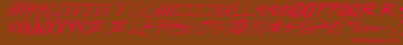 Подробнее о шрифте IncubusItalic Шрифт IncubusItalic – красные шрифты на коричневом фоне