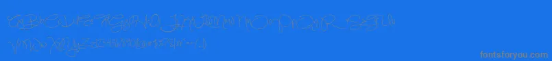 BmdSimplyGlamorous-Schriftart – Graue Schriften auf blauem Hintergrund