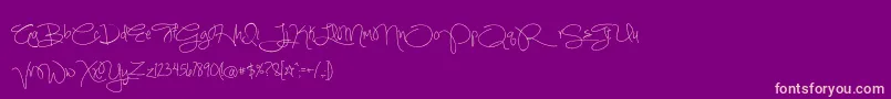 BmdSimplyGlamorous Font – Pink Fonts on Purple Background