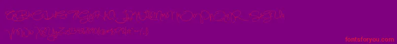 BmdSimplyGlamorous Font – Red Fonts on Purple Background