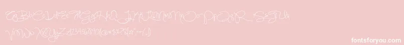 BmdSimplyGlamorous-Schriftart – Weiße Schriften auf rosa Hintergrund