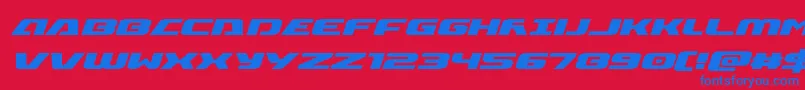 Iapetusital Font – Blue Fonts on Red Background
