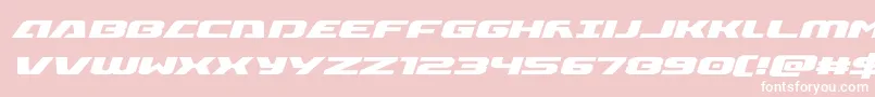 Шрифт Iapetusital – белые шрифты на розовом фоне