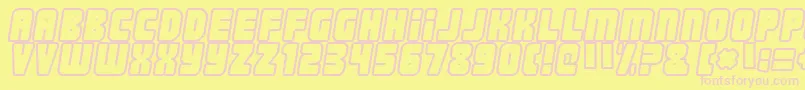 Nonstop ffy Font – Pink Fonts on Yellow Background